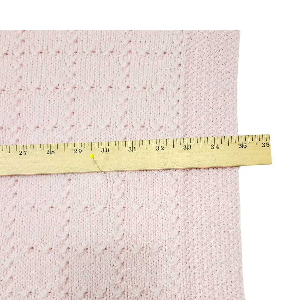 Baby Receiving Blanket Knitted Handmade 35